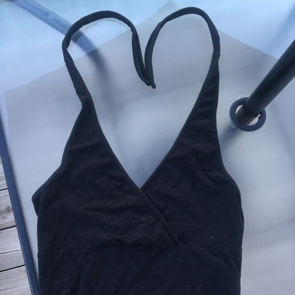 💙💛🖤 3 Blue, yellow & black crop halter tops EUC - Picture 2 of 2